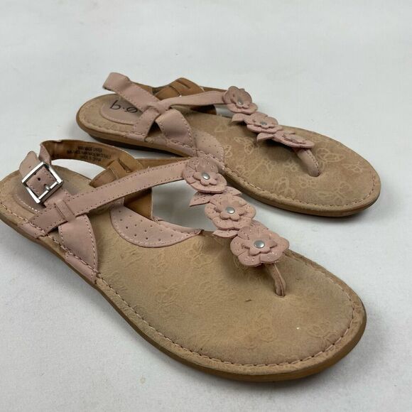 BOC b.o.c Almira Flower T-Strap Thong Flat Sandals Blush Pink Size 8M Z39898 - Picture 6 of 8